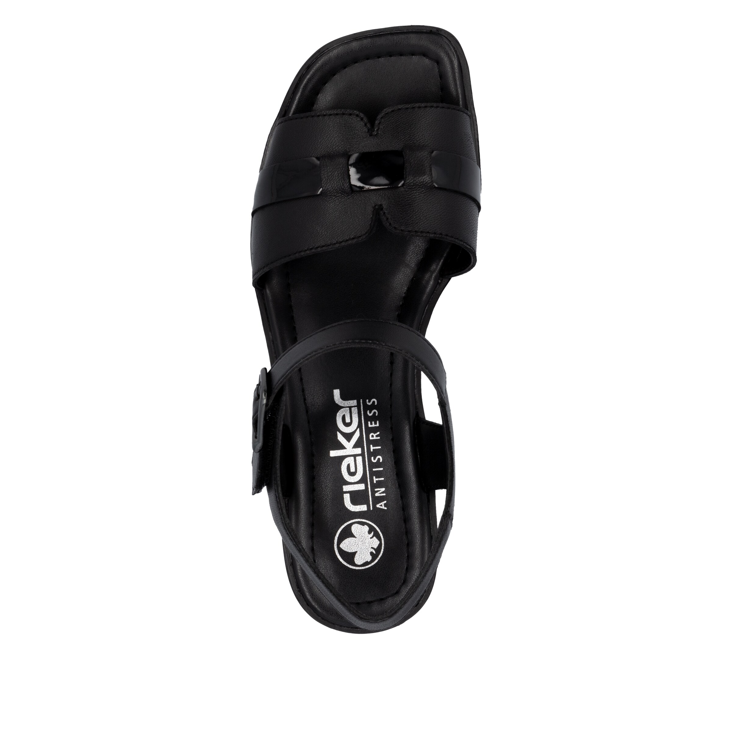 Rieker Strap Sandals '62685' in Black