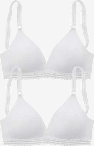 PETITE FLEUR Bra in White: front