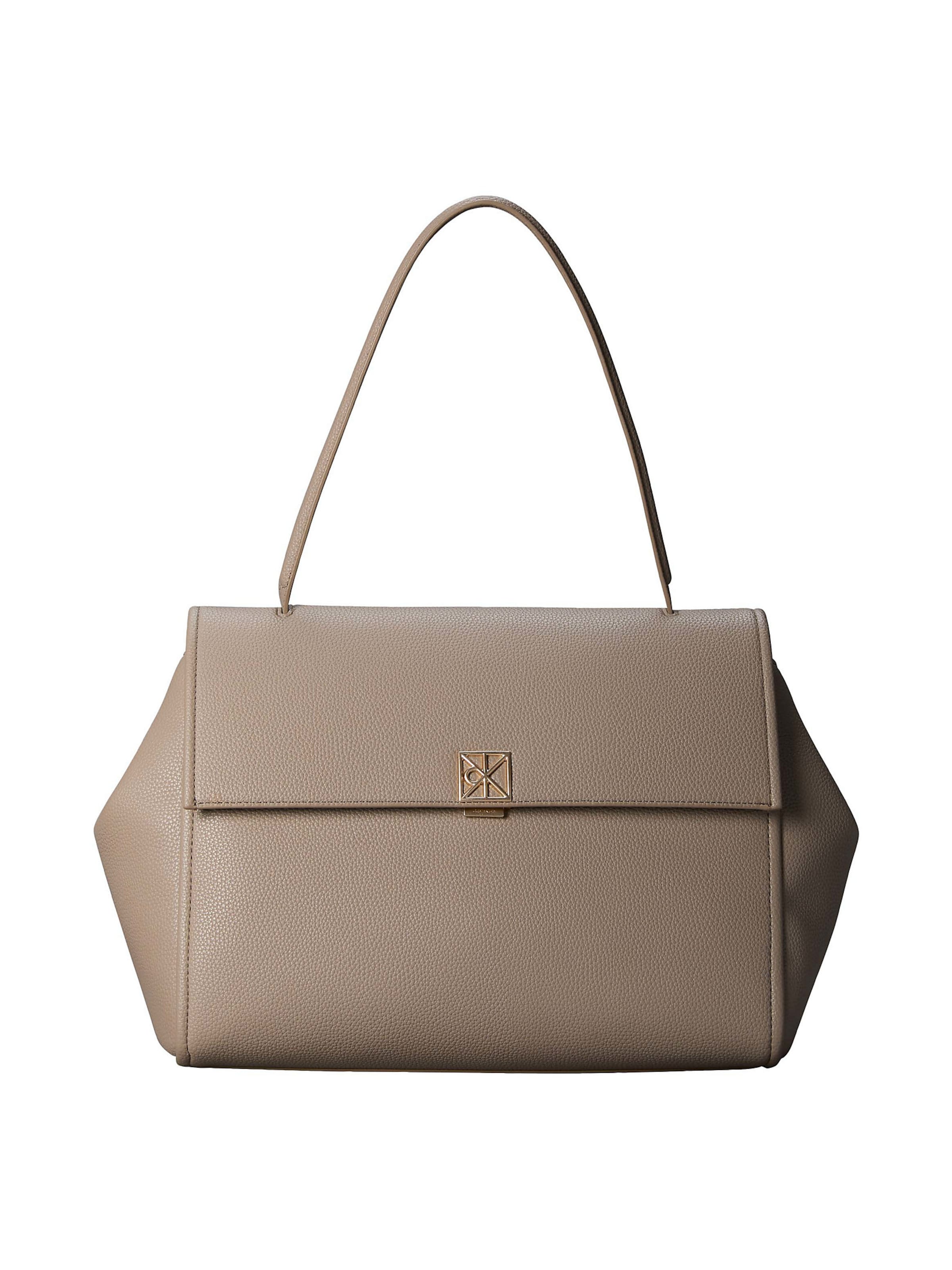 Calvin Klein Schoudertas in Beige: voorkant