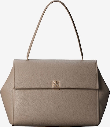 Calvin Klein Schoudertas in Beige: voorkant