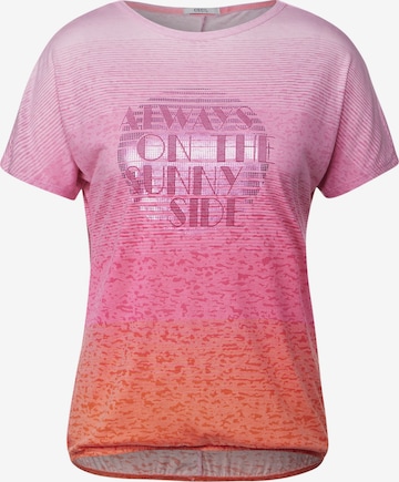 CECIL Shirt 'Burnout' in Roze: voorkant