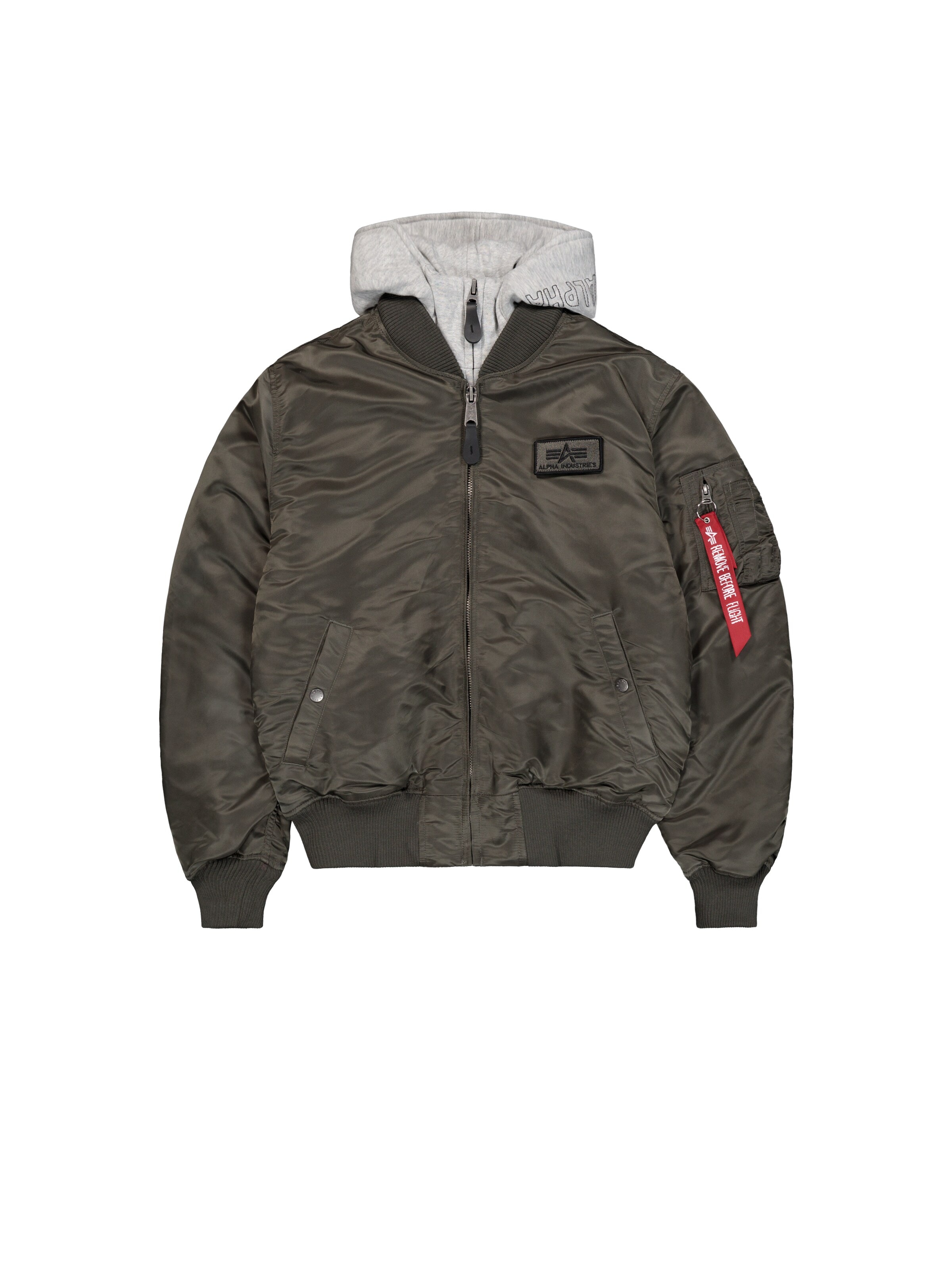 ALPHA INDUSTRIES Übergangsjacke 'MA-1 D-Tec'‌‌‌‌‌‌‌‌ in Grau: Vorderseite
