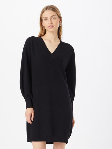 MOS MOSH Úpletové šaty – černá: přední strana