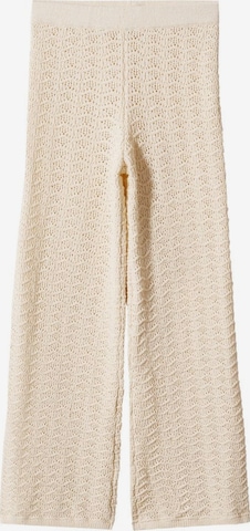 MANGO Loose fit Pants 'Figara' in Beige: front