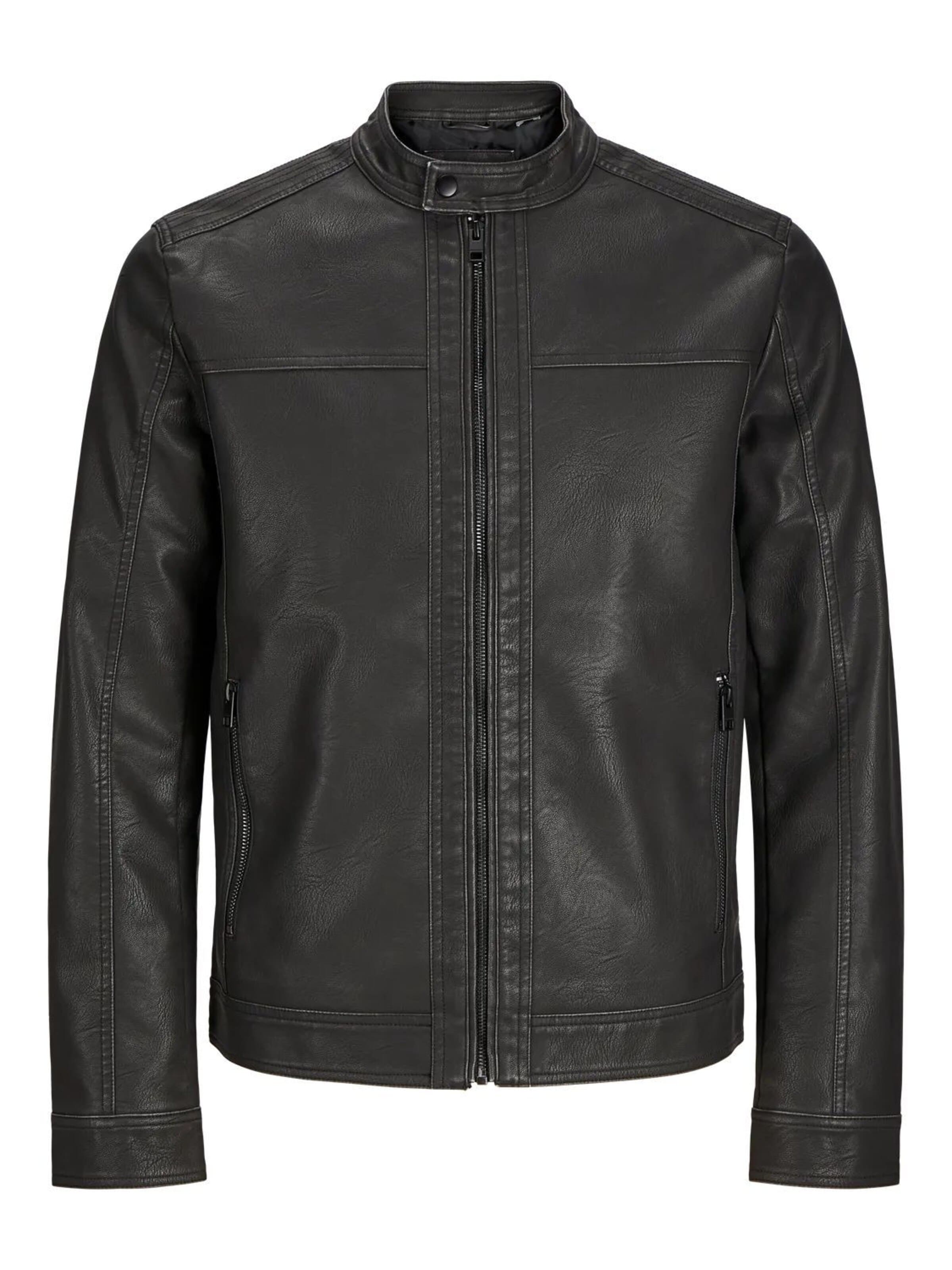 Veste mi-saison Jacks & Jones en noir : devant