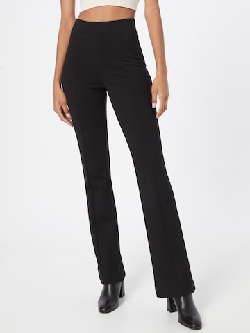 évasé Pantalon mbym en noir : devant