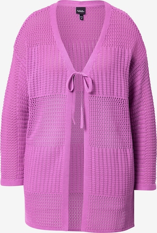 Ulla Popken Knit cardigan in Pink: front