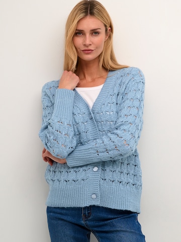 Kaffe Gebreid vest 'Elena' in Blauw: voorkant