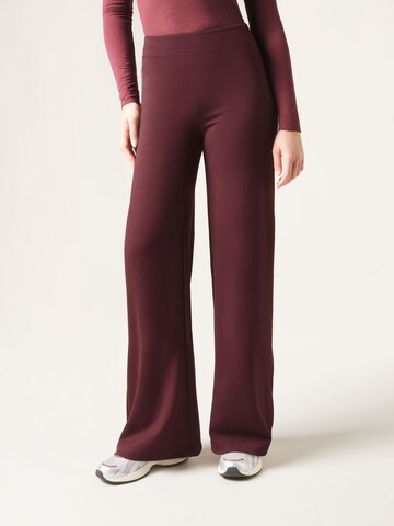 CALZEDONIA Flared Pants in Red