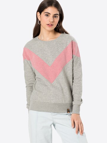 Fli Papigu Sweatshirt 'Handyvertrag anderer Name' in Grijs: voorkant