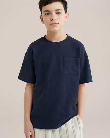 T-Shirt WE Fashion en bleu : devant