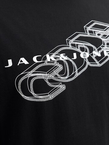 Jack & Jones Plus T-shirt 'JCOFUSION' i svart