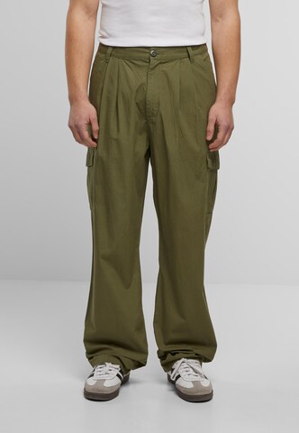 Wide leg Pantaloni cu buzunare de la Urban Classics pe verde: față