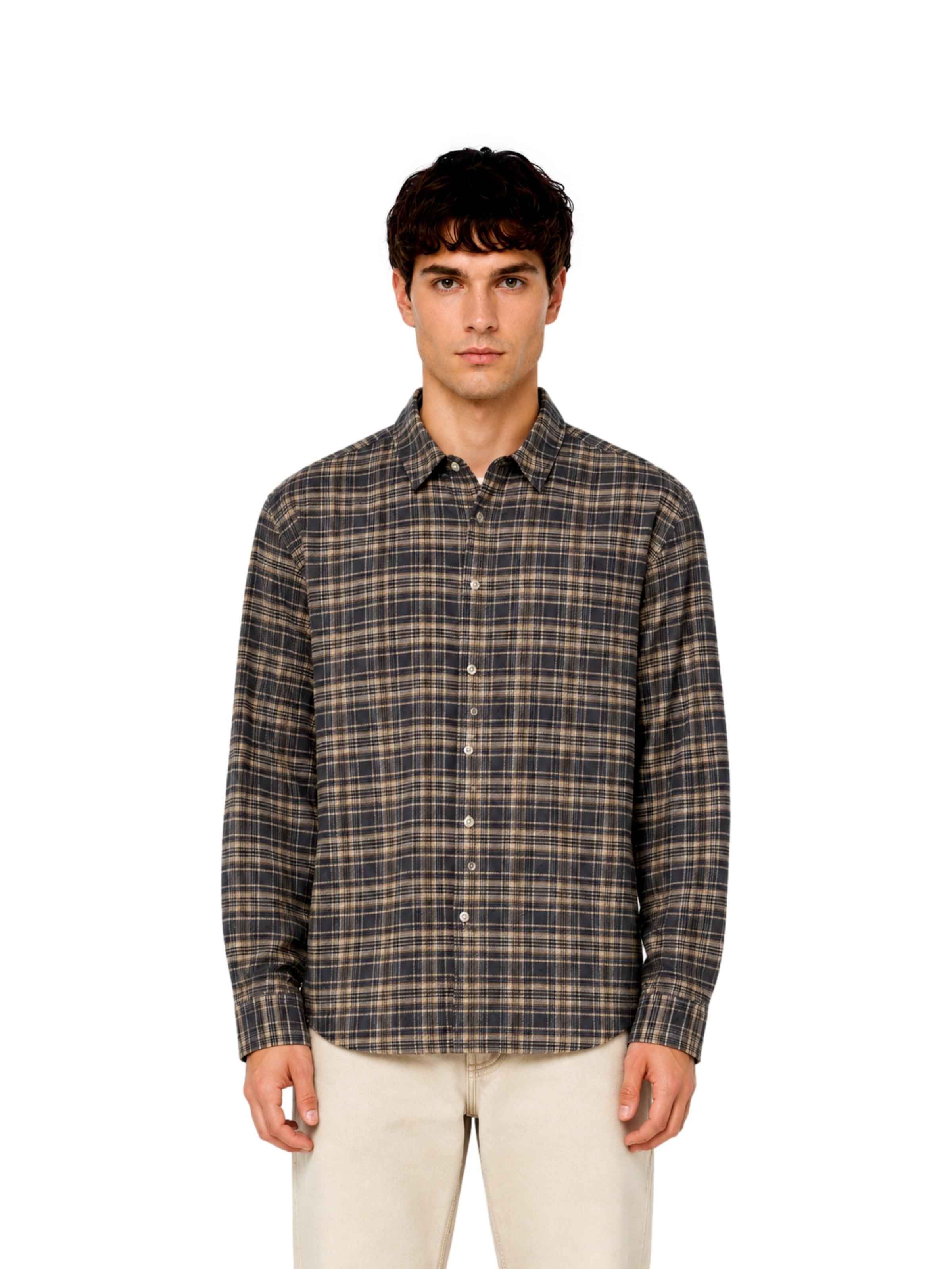 Comfort fit Camicia 'ONSHale' di Only & Sons in marrone: frontale