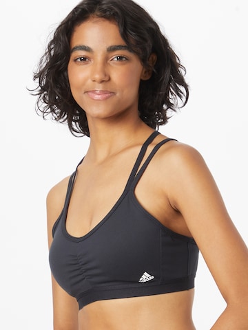 ADIDAS SPORTSWEAR Μπουστάκι Αθλητικό σουτιέν 'Essentials Light-Support' σε μαύρο: μπροστά