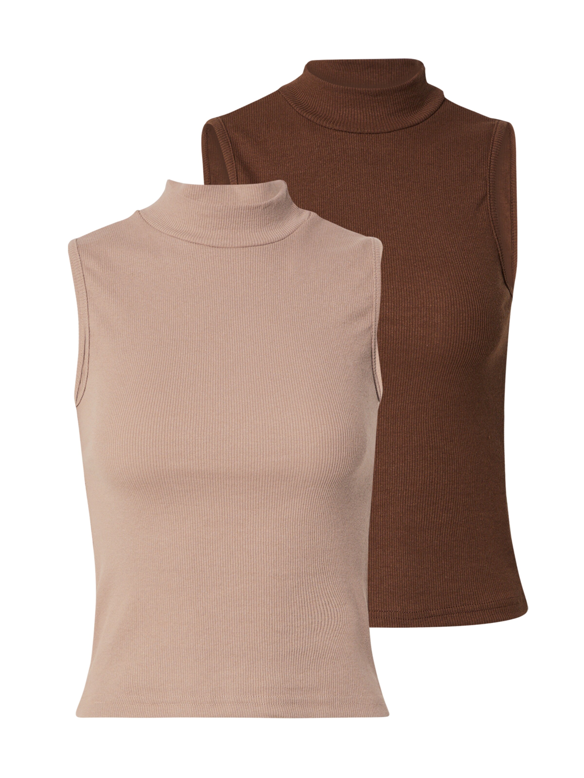 Top in maglia di Happiness İstanbul in beige: frontale