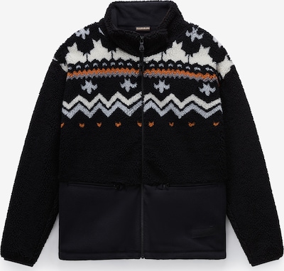 Jachetă  fleece 'Ansei' NAPAPIJRI pe crem / gri / portocaliu / negru, Vizualizare produs