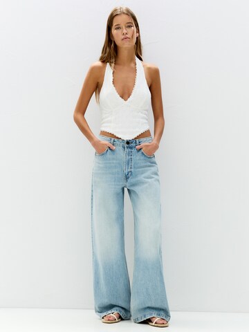 Pull&Bear Top in Wit: voorkant