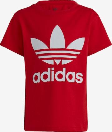 ADIDAS ORIGINALS Shirt 'Adicolor Trefoil' in Rot: predná strana