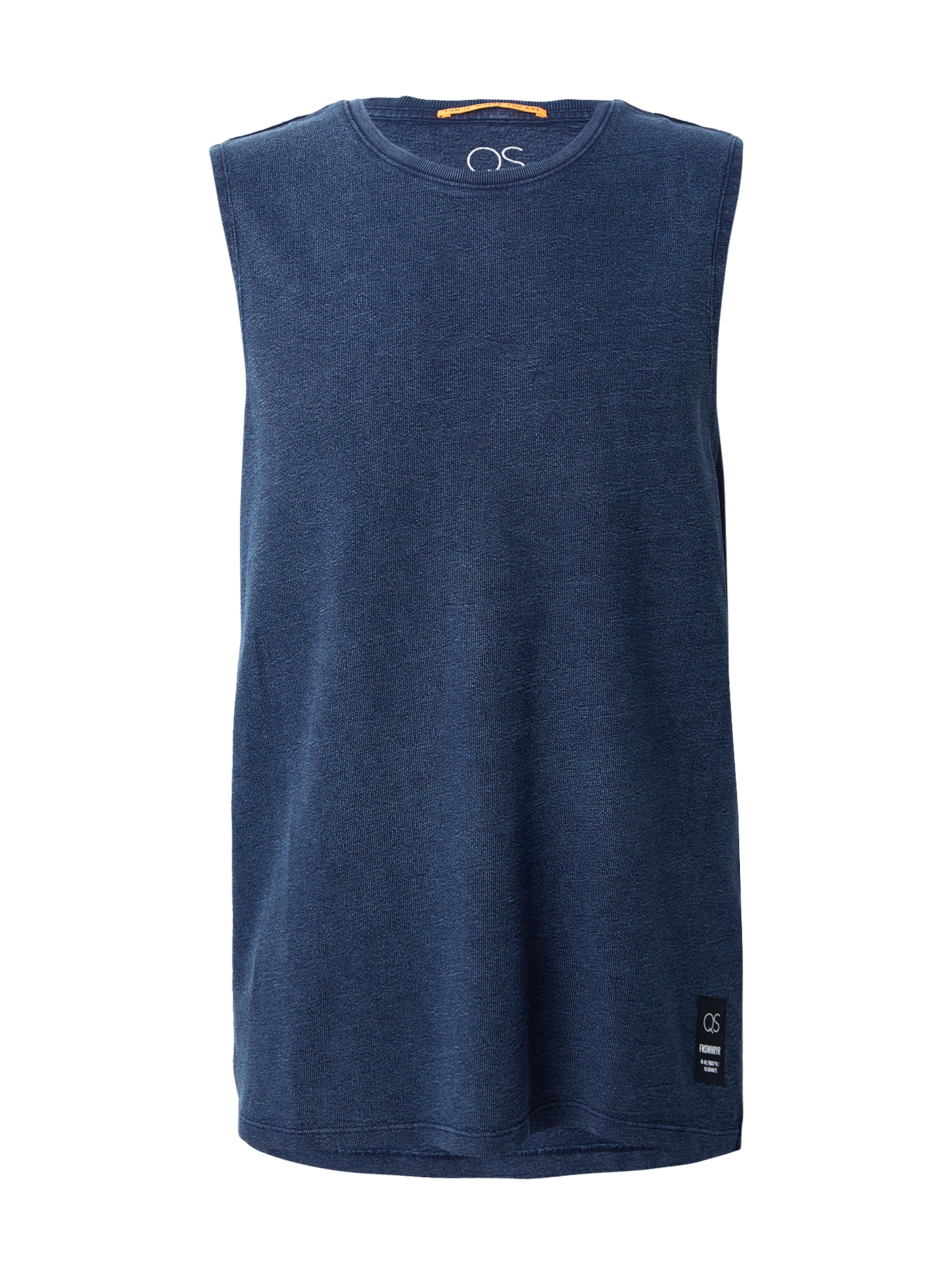 T-Shirt QS en bleu : devant