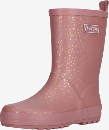 ZigZag Rubber Boots 'Gemus' in Pink: front