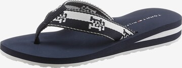 TOMMY HILFIGER T-Bar Sandals in Blue: front