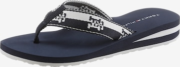 TOMMY HILFIGER T-Bar Sandals in Blue: front