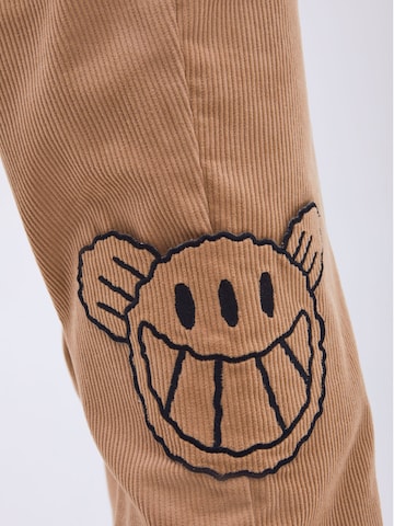 Smiles Boot cut Pants 'Lias' in Beige