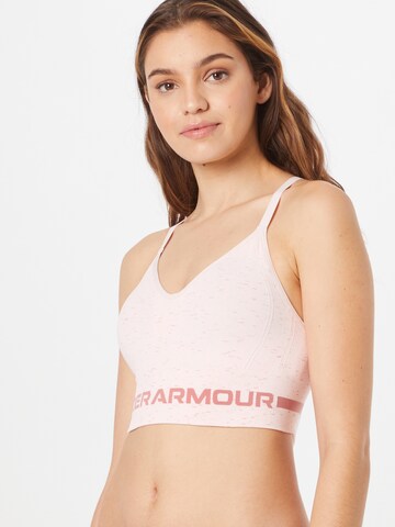 UNDER ARMOUR Bustier Sport bh 'Seamless' in Roze: voorkant