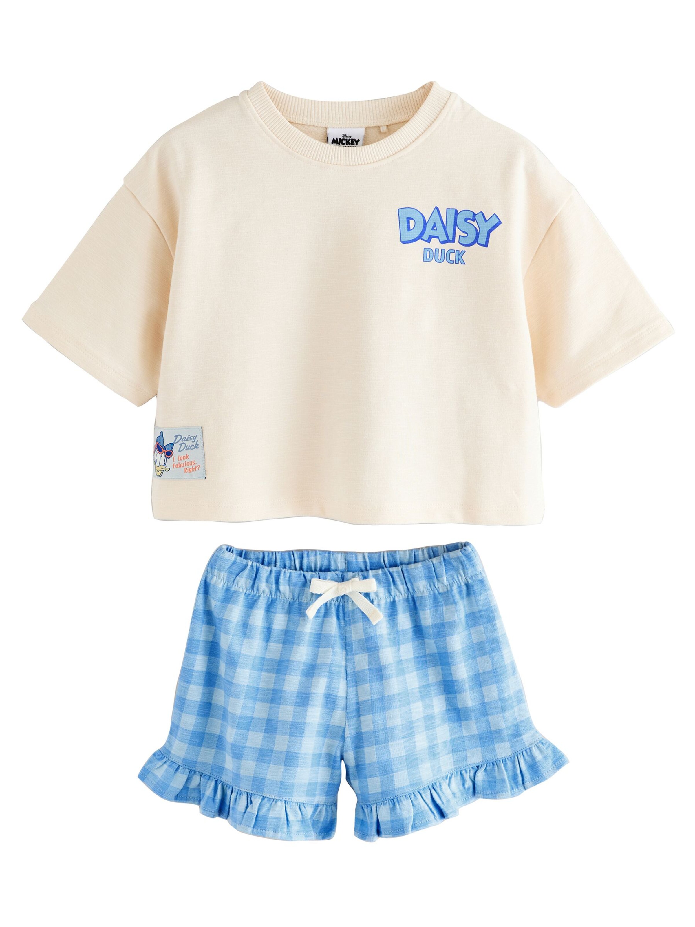 Next Oberteil und Shorts 'Set' in Blau: Vorderseite