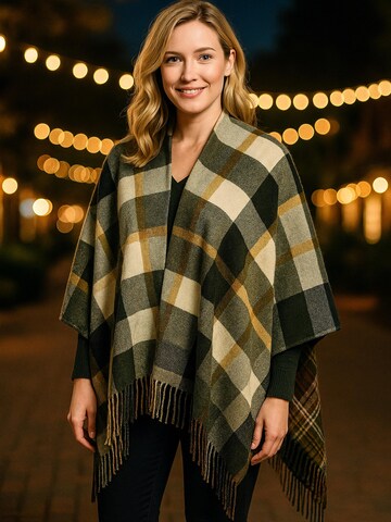 COLLEZIONE ALESSANDRO Cape 'Aspen' in Green: front