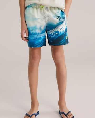 mėlyna WE Fashion Maudymosi kelnaitės: priekis