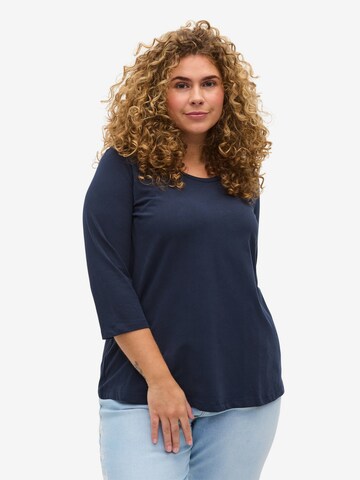 Zizzi Shirt in Blue: front