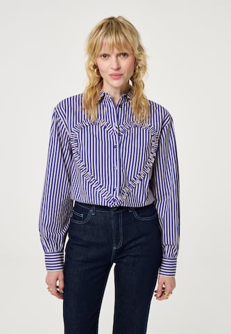Fabienne Chapot Blouse in Blauw: voorkant