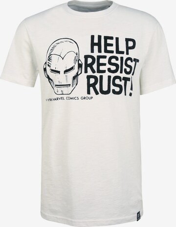 Recovered Shirt 'Marvel Help Resist Rust' in White: front