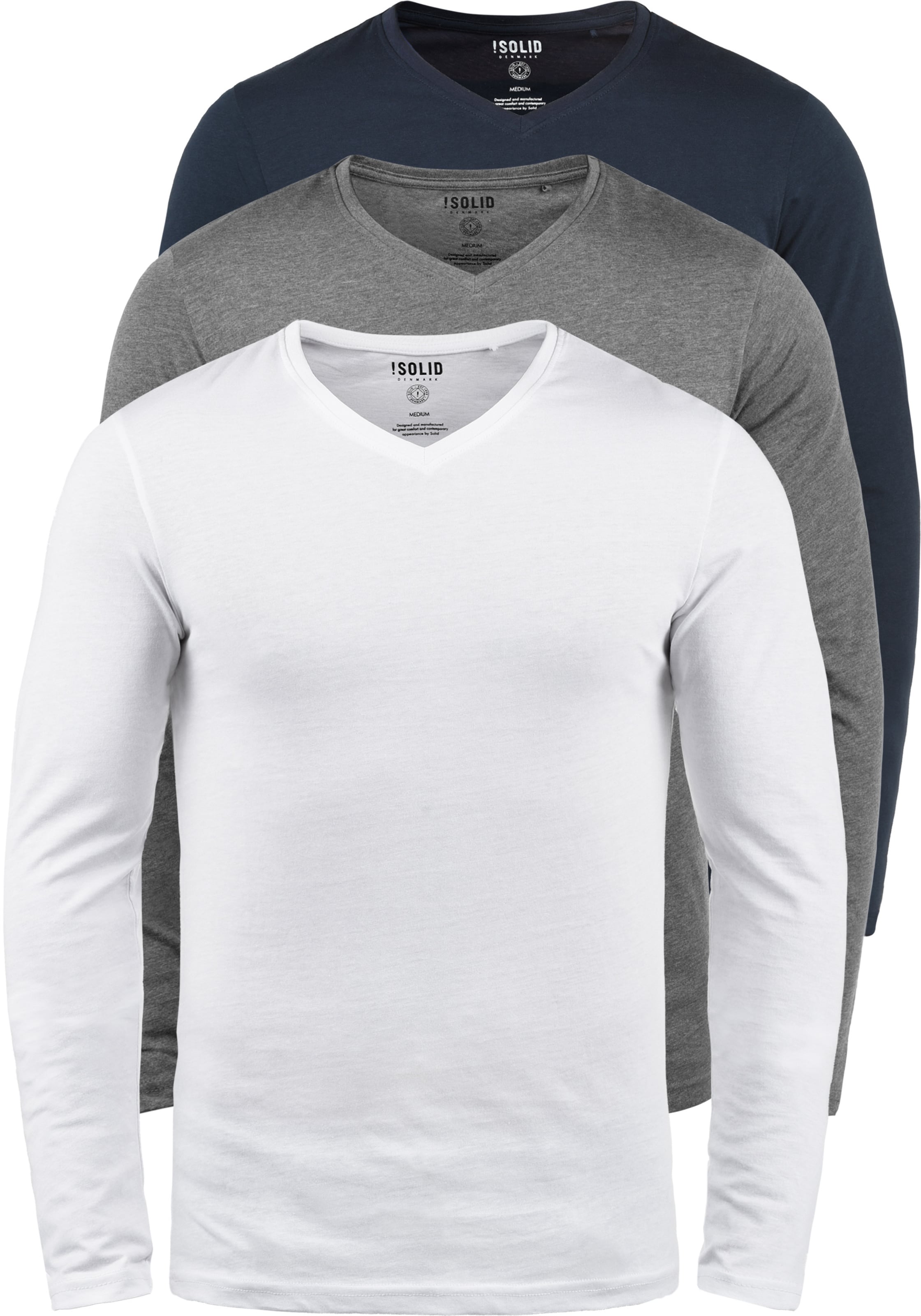 !Solid Shirt 'BASIL' in Grijs: voorkant