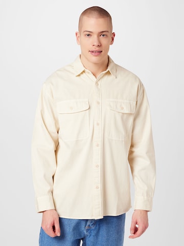 Abercrombie & Fitch Regular fit Button Up Shirt in Grey: front