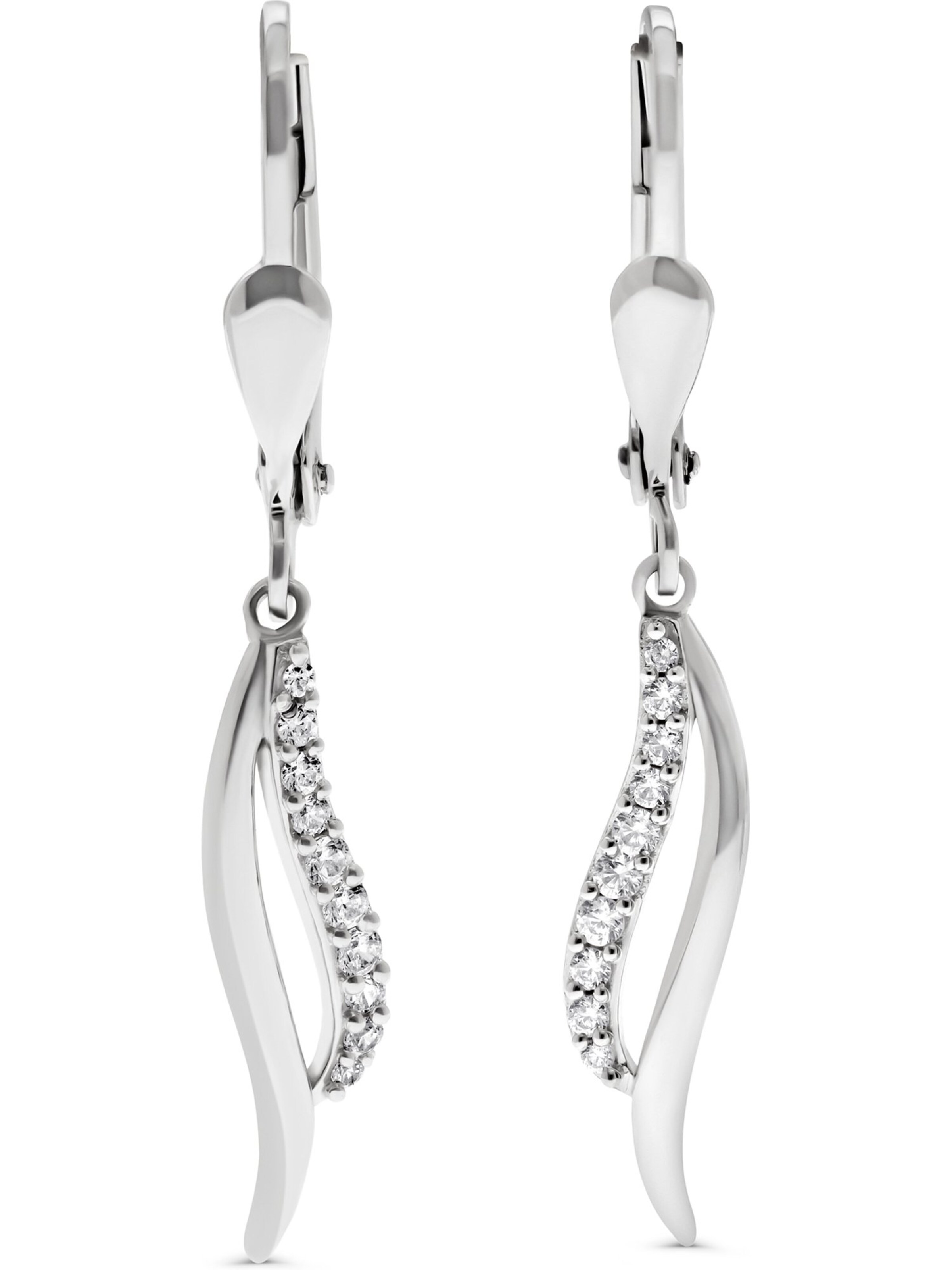 FAVS Earrings in Silver: front