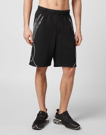 Plein Sport - regular Pantalón deportivo 'Scratch' en negro: frente
