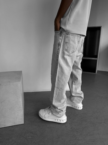Baggy Jean 'Baggy Torn Jeans - Grey' Kleidermafia en gris