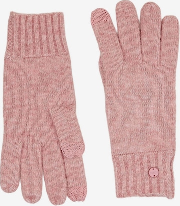 ESPRIT Full Finger Gloves in Pink: front