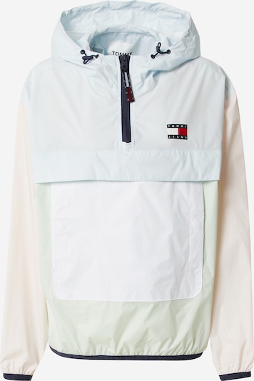 Tommy Jeans Prijelazna jakna u mornarsko plava / pastelno plava / pastelno zelena / pastelno roza / crvena / bijela, Pregled proizvoda