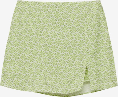 Pull&Bear Jupe en vert clair / blanc, Vue avec produit