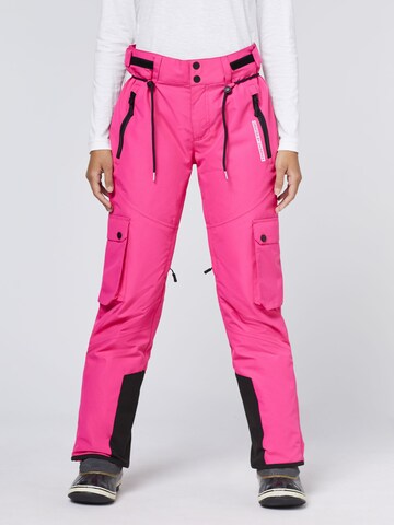 CHIEMSEE Regular Workout Pants in Pink: front
