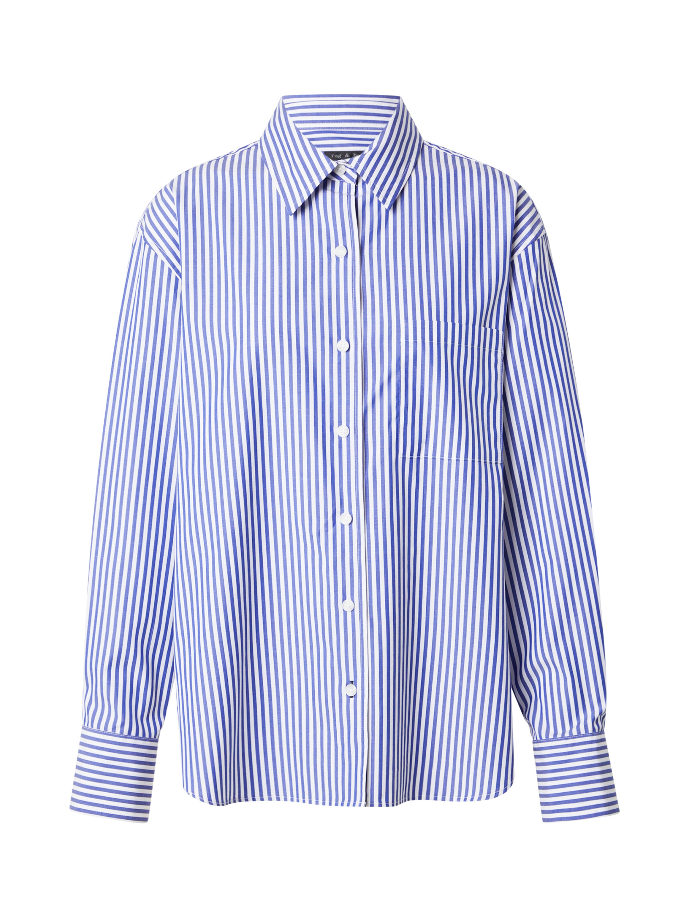 rag & bone Bluse 'CONNIE' in Blau: Vorderseite