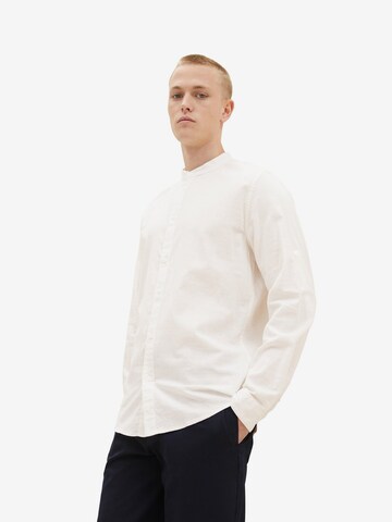 TOM TAILOR DENIM Regular fit Overhemd in Wit: voorkant