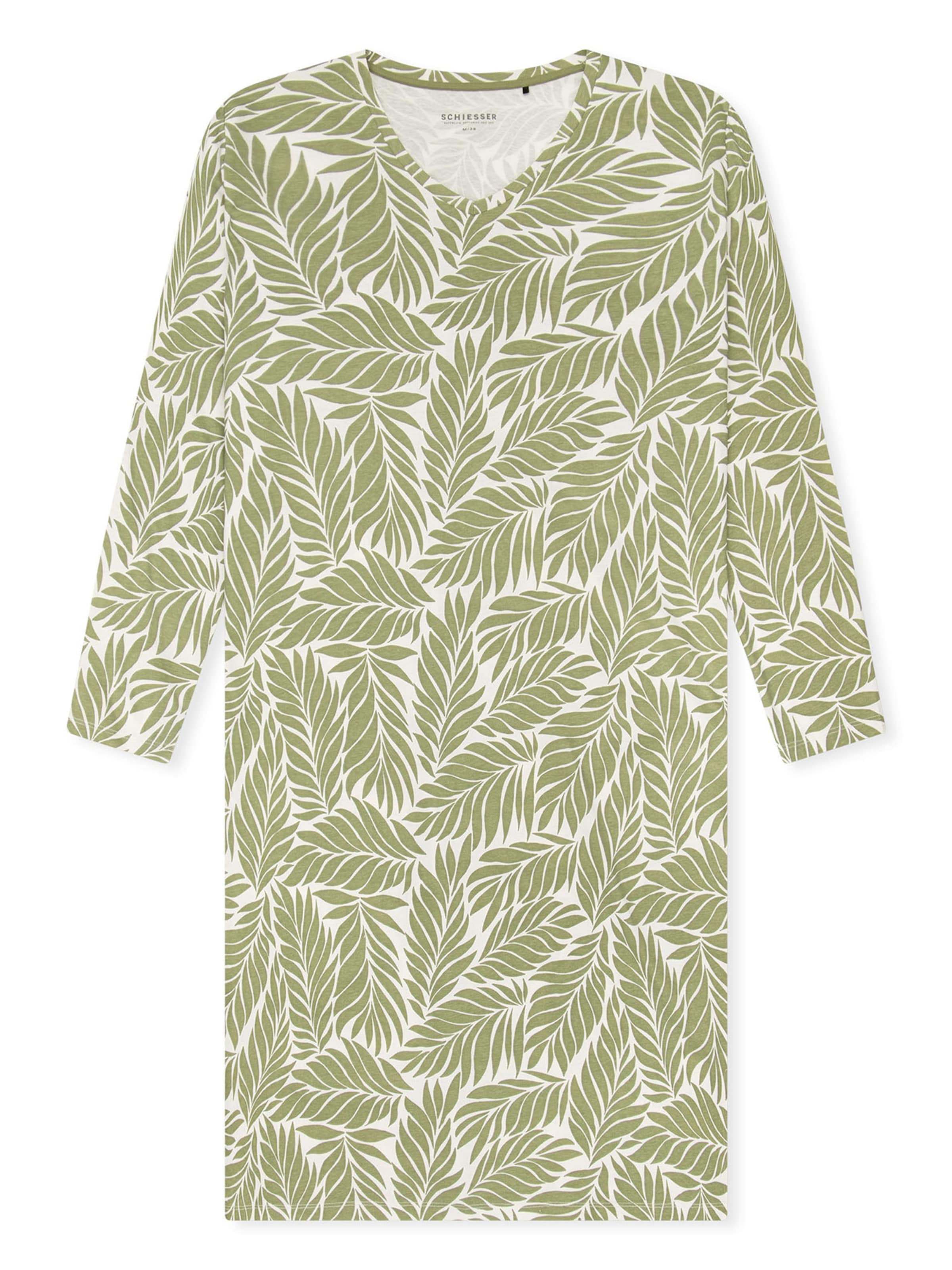 SCHIESSER - Camiseta de noche ' Comfort Essentials ' en verde: frente