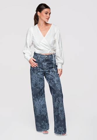 Ombre Blouse in Wit