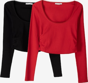 Maglietta di Bershka in rosso: frontale