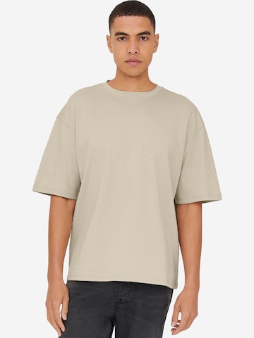 Only & Sons Shirt 'Caspian'‌‌‌‌‌‌‌‌‌ in Beige